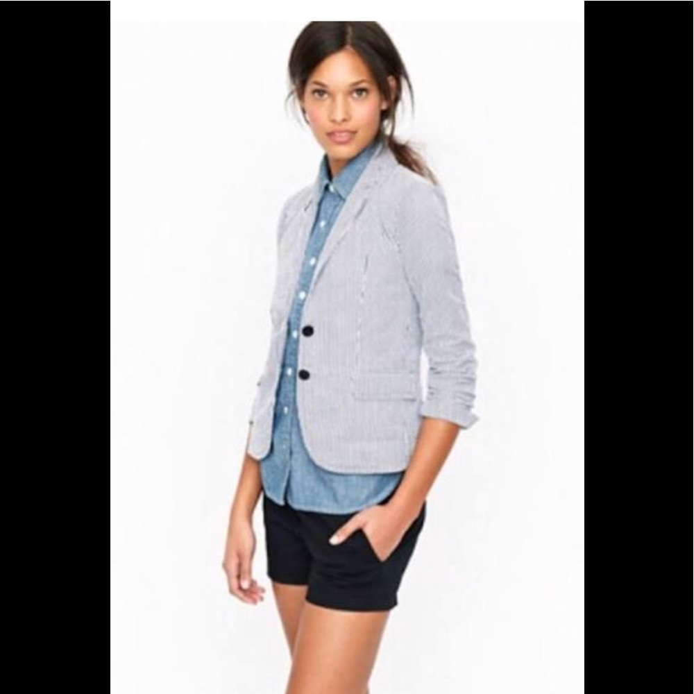 Express Black & White Seersucker Jacket - NWOT